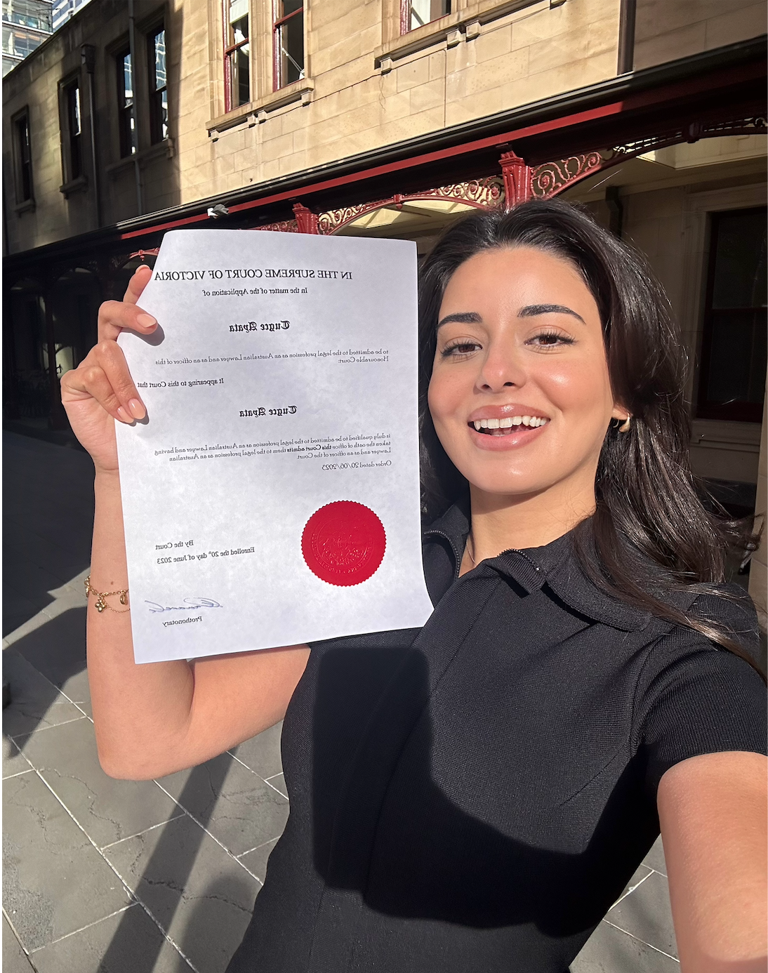 Tugce Ozen, admitted to practice